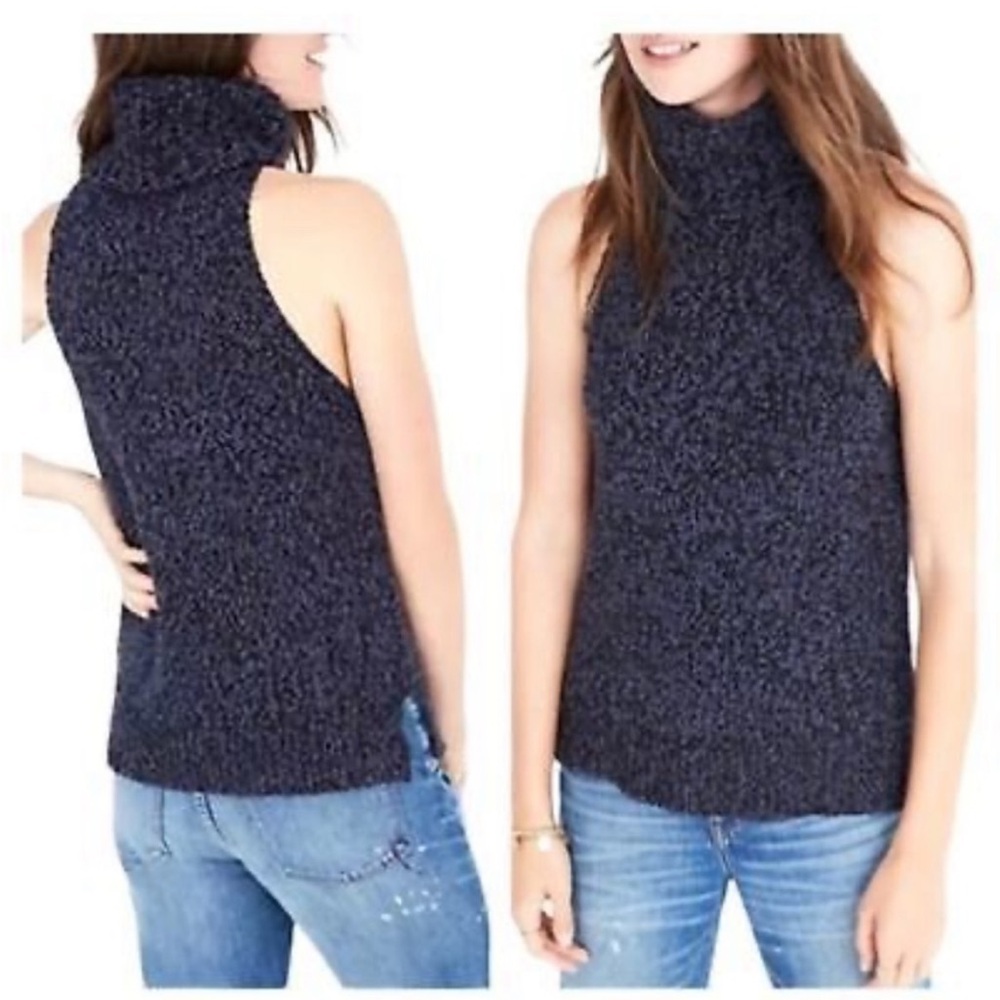 Madewell cutaway turtle neck sweater vest size small